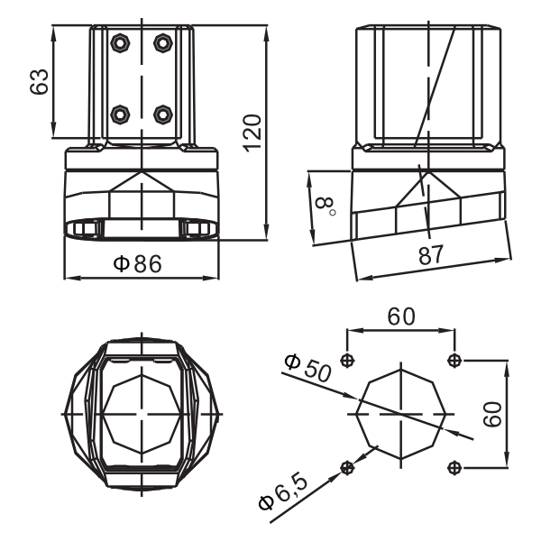 8°傾斜箱座 44-60-080-00