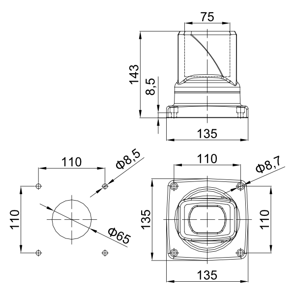可旋轉底座 55-75-180-00